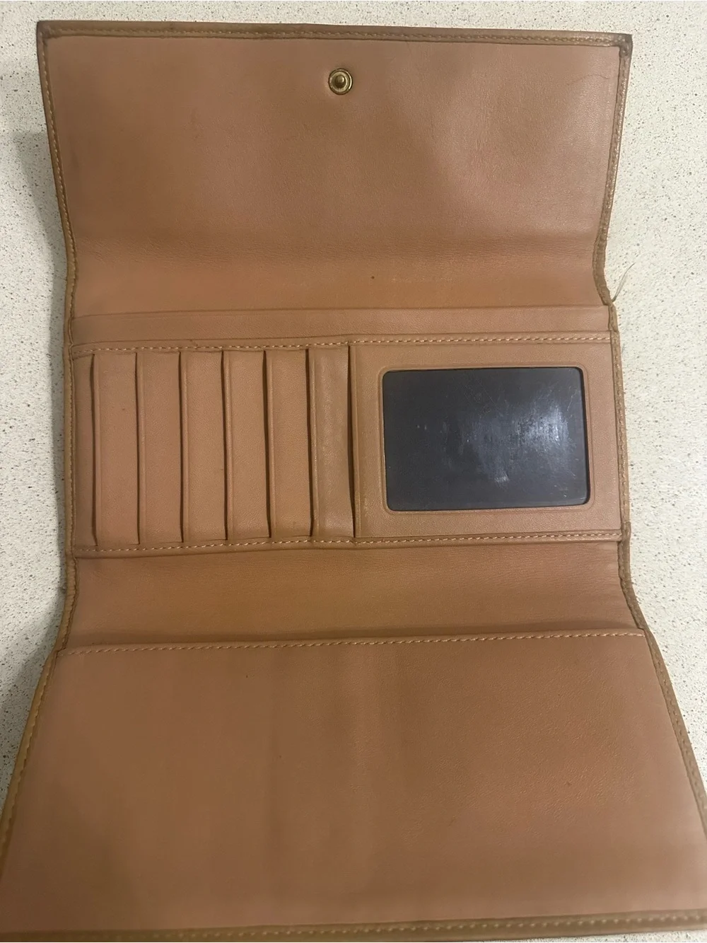 Coach Signature C Long Wallet – Brown/Tan